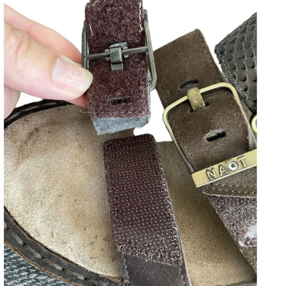 Naot Brown Multi-Strap Buckle Ankle Sandal - Picture 8 of 10
